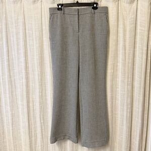 Ann Taylor Jayne Trouser Wide Leg Pants 10 Plaid